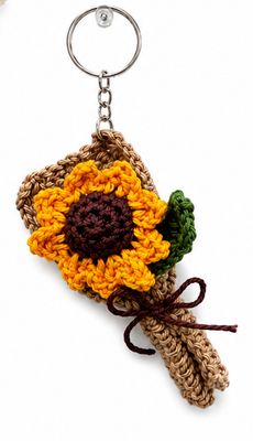 Sunflower bouquet keychain