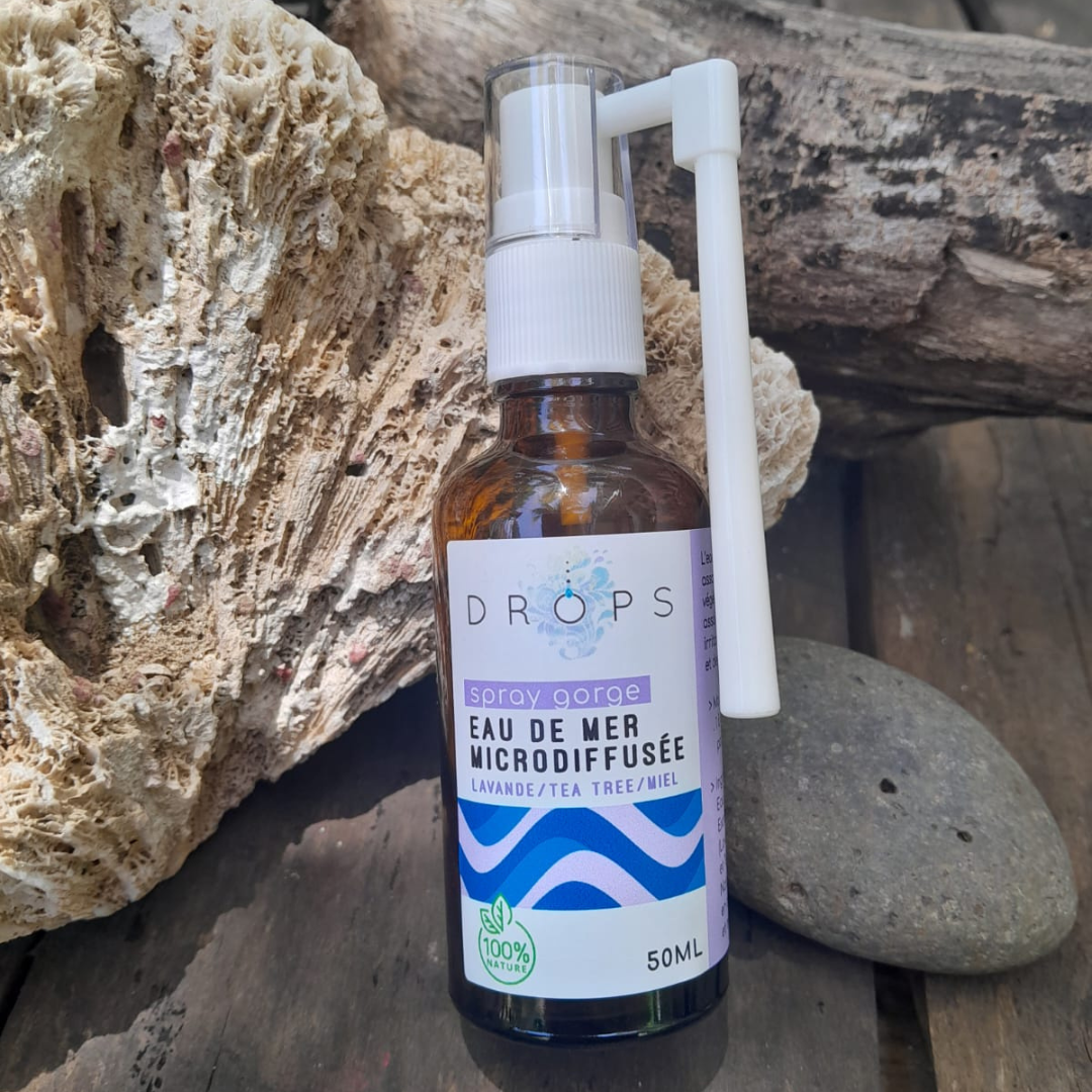 Spray pour la gorge à l&#39;Eau de mer DROPS / 50ml