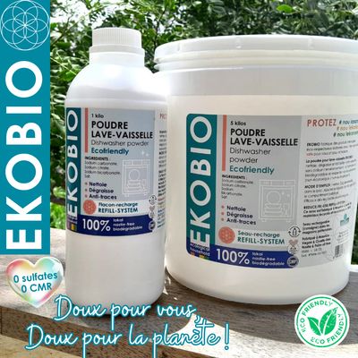 Poudre lave-vaisselle écologique EKOBIO / 5 kilos