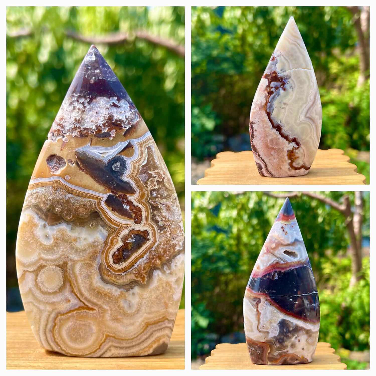 Mexican Crazy Lace Teardrop Free Forms