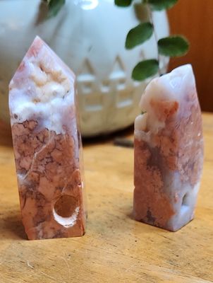 Orange Rose Sakura Flower Agate
