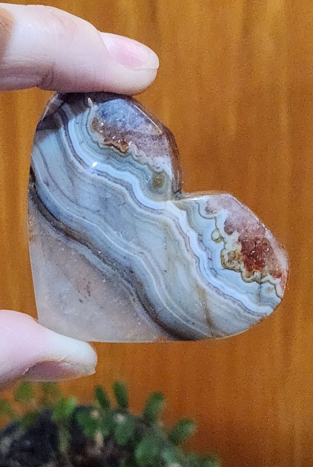 Auralite 23 Amethyst Banded Agate Hearts