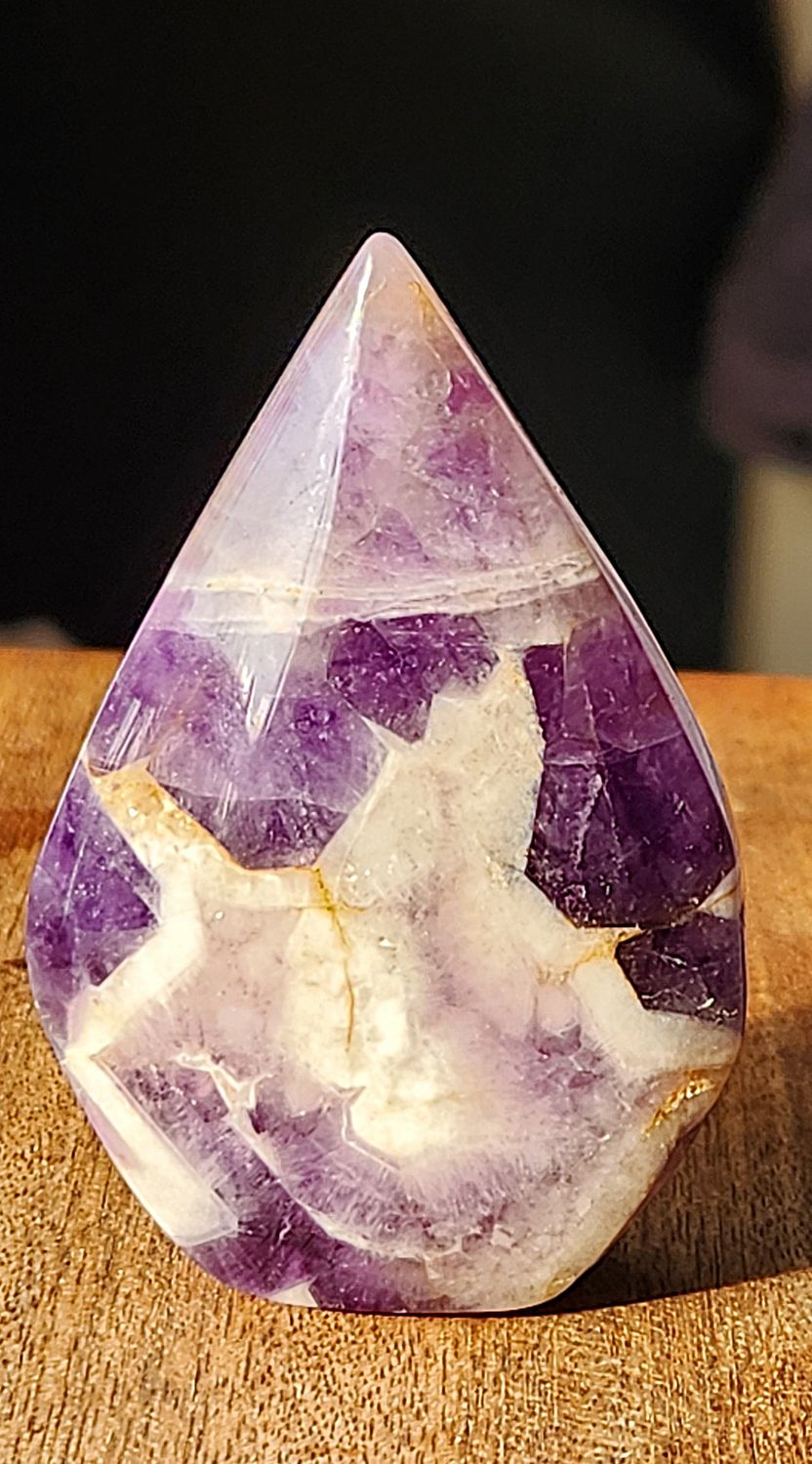 Dream Chevron Amethyst Tear drop Free Form