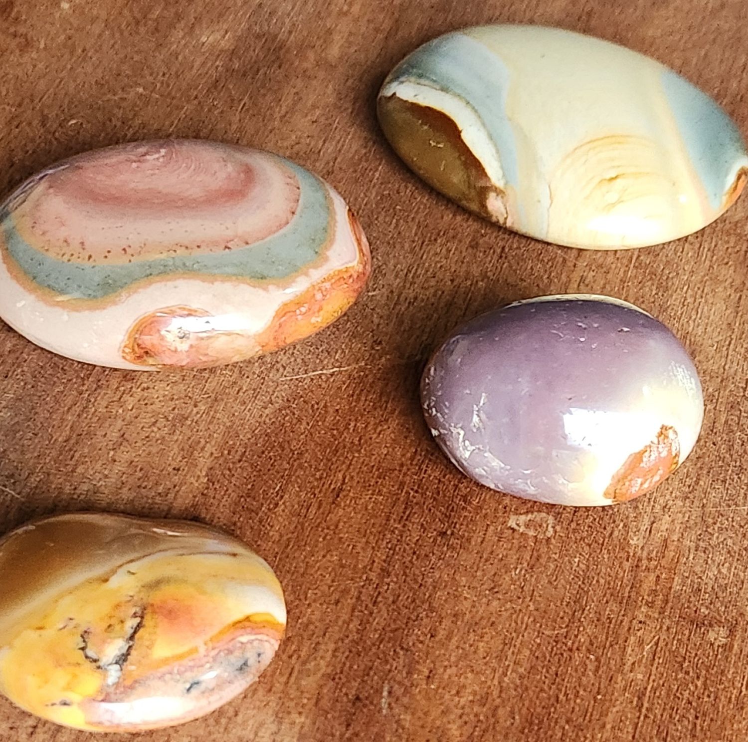 Polychrome Jasper Palm Stones