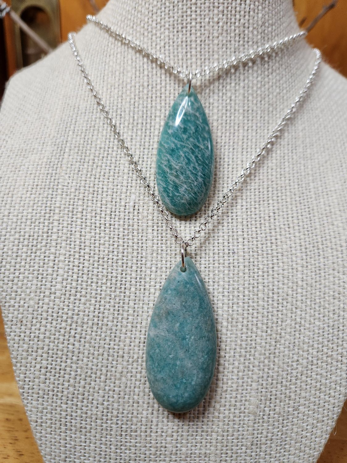 Amazonite Teardrop Pendant