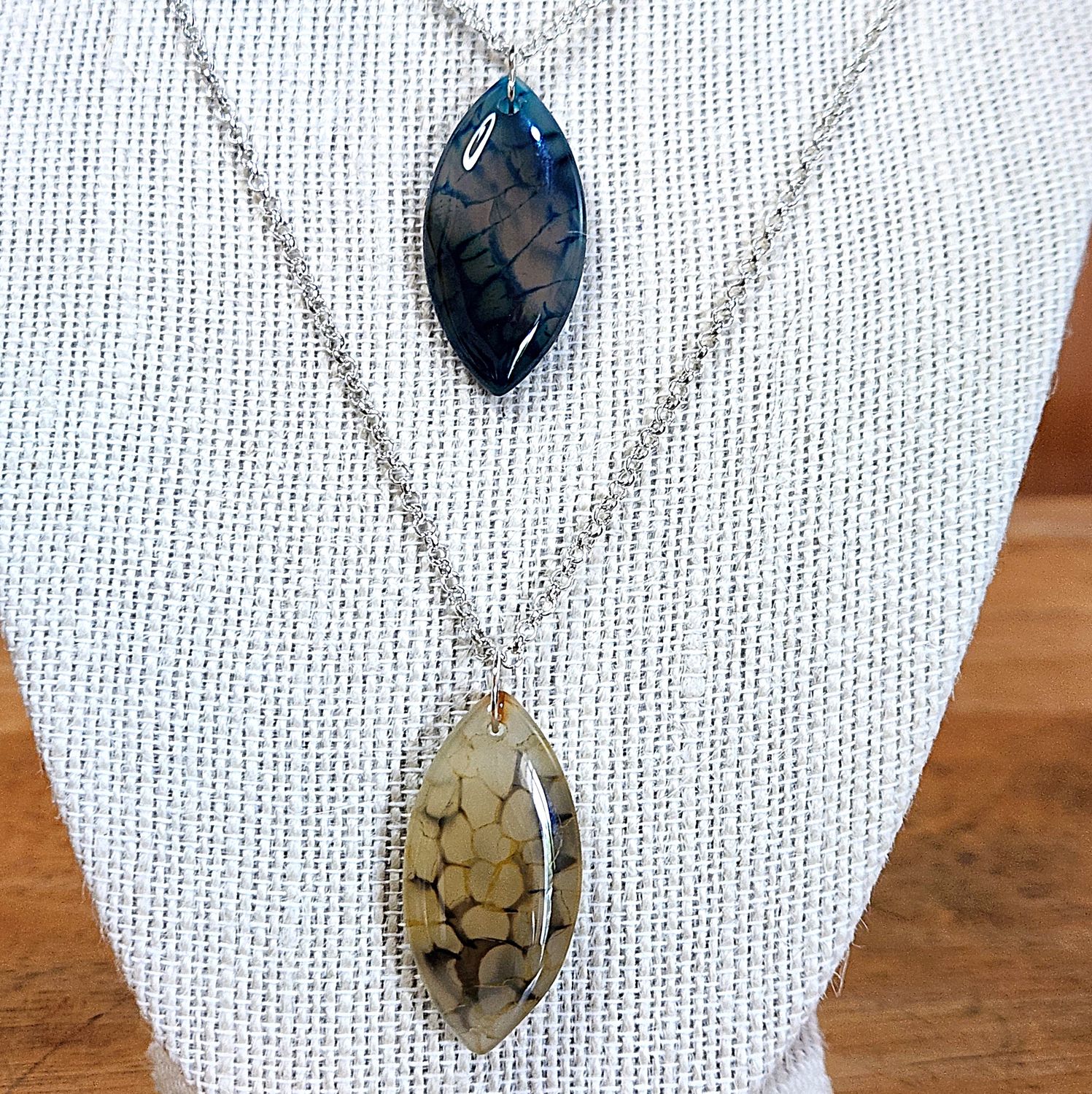 Dragons Vein Marquise Pendants