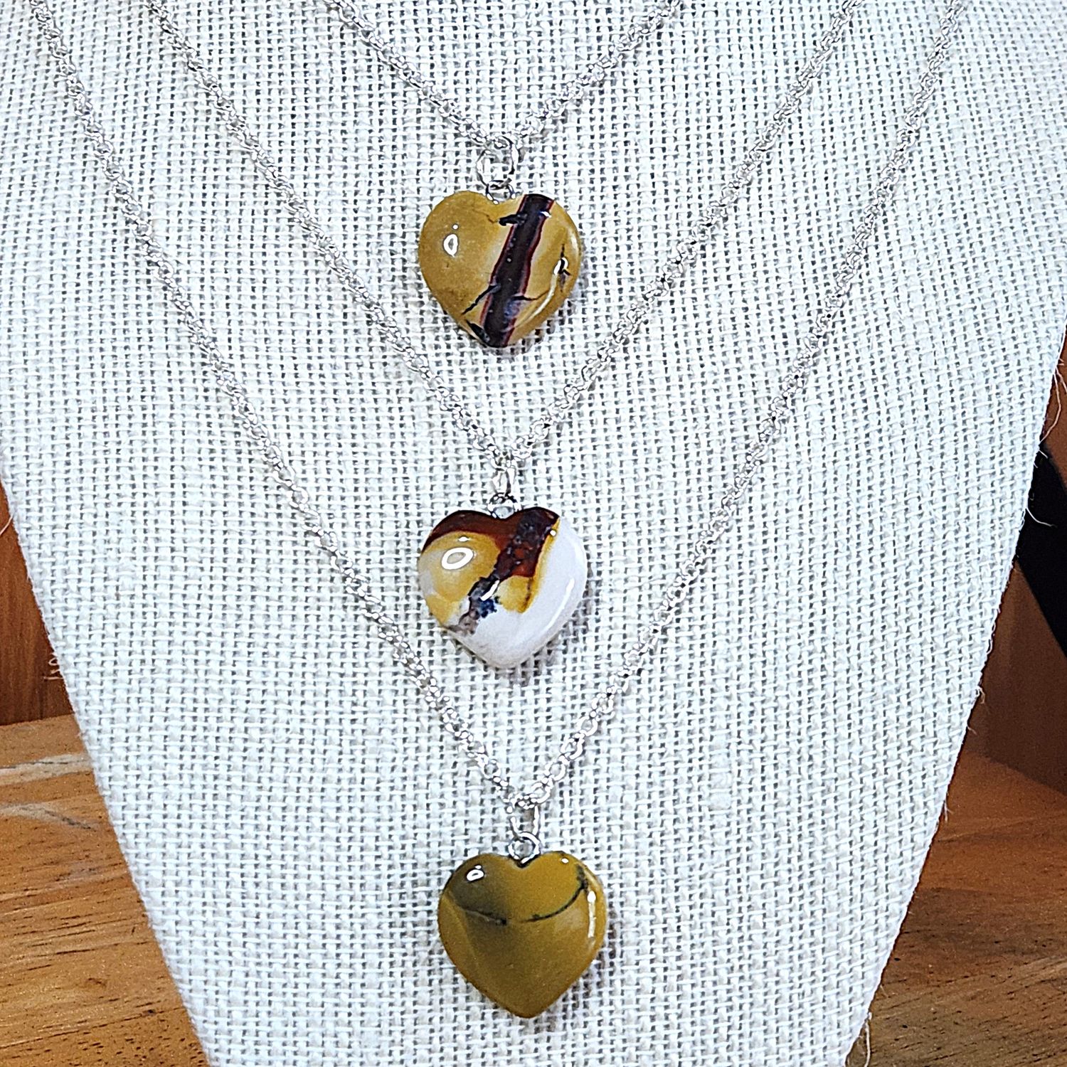 Mookaite Heart Pendants