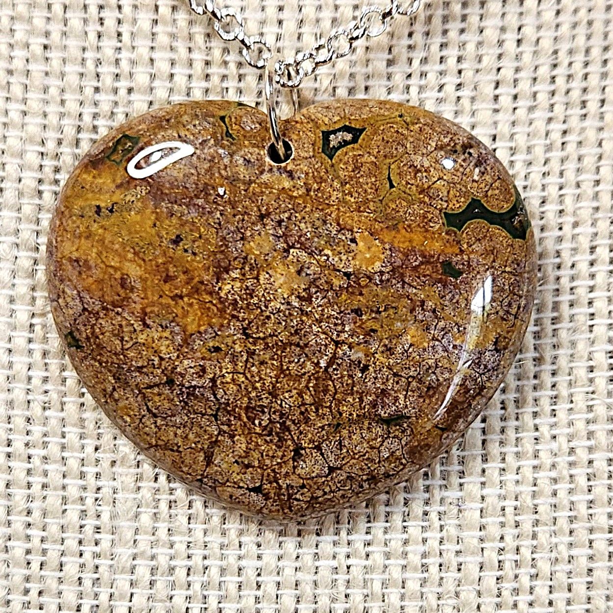 Large Ocean Jasper Hearts