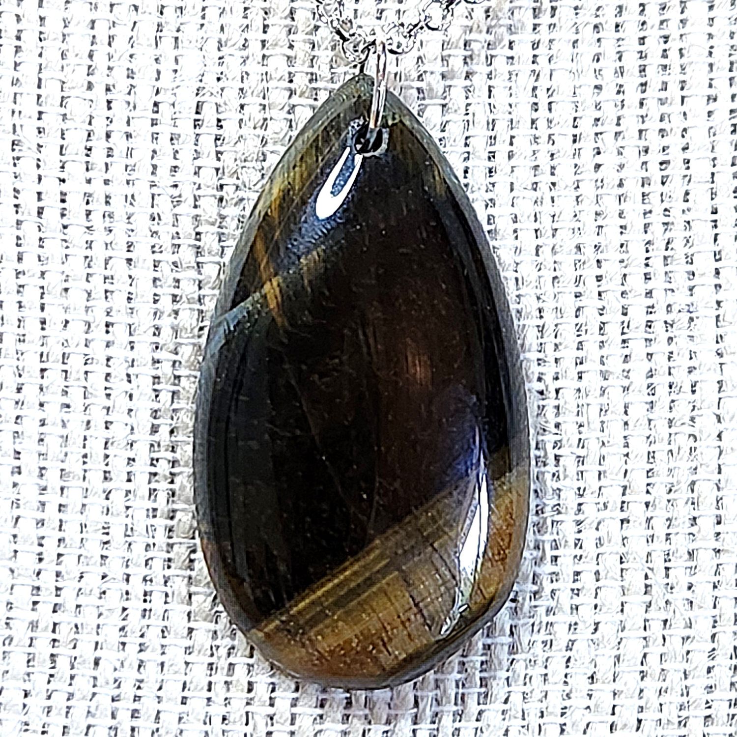 Tigers Eye Teardrop Pendant