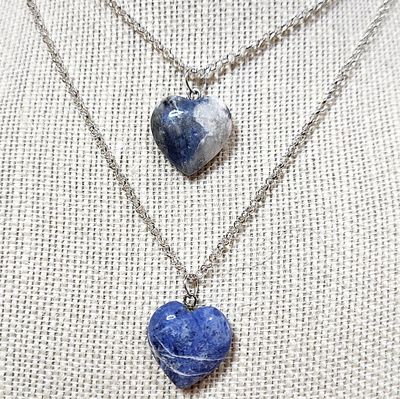 Sodalite Heart Pendants