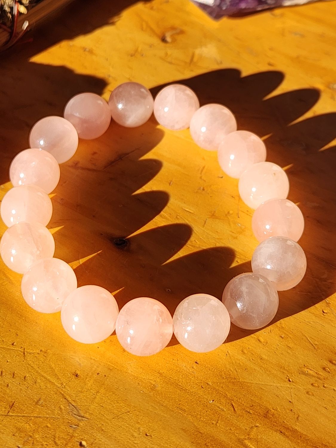Rose Quartz Large Beaded Bracelet