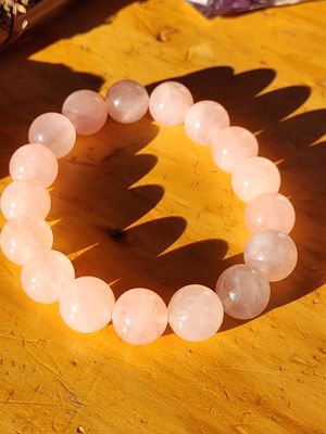 Rose Quartz Large Beaded Bracelet