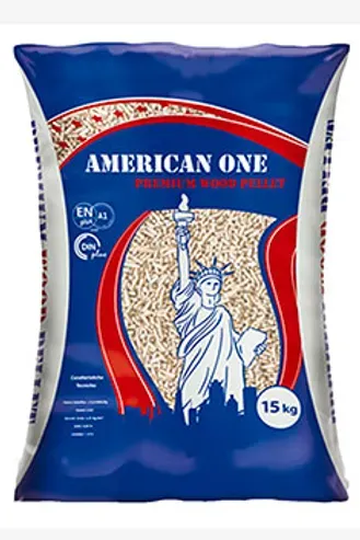 AMERICAN ONE LEGNO 100% ABETE CERTIFICATO EN PLUS A1 BANCALE 70 SACCHI DA 15KG