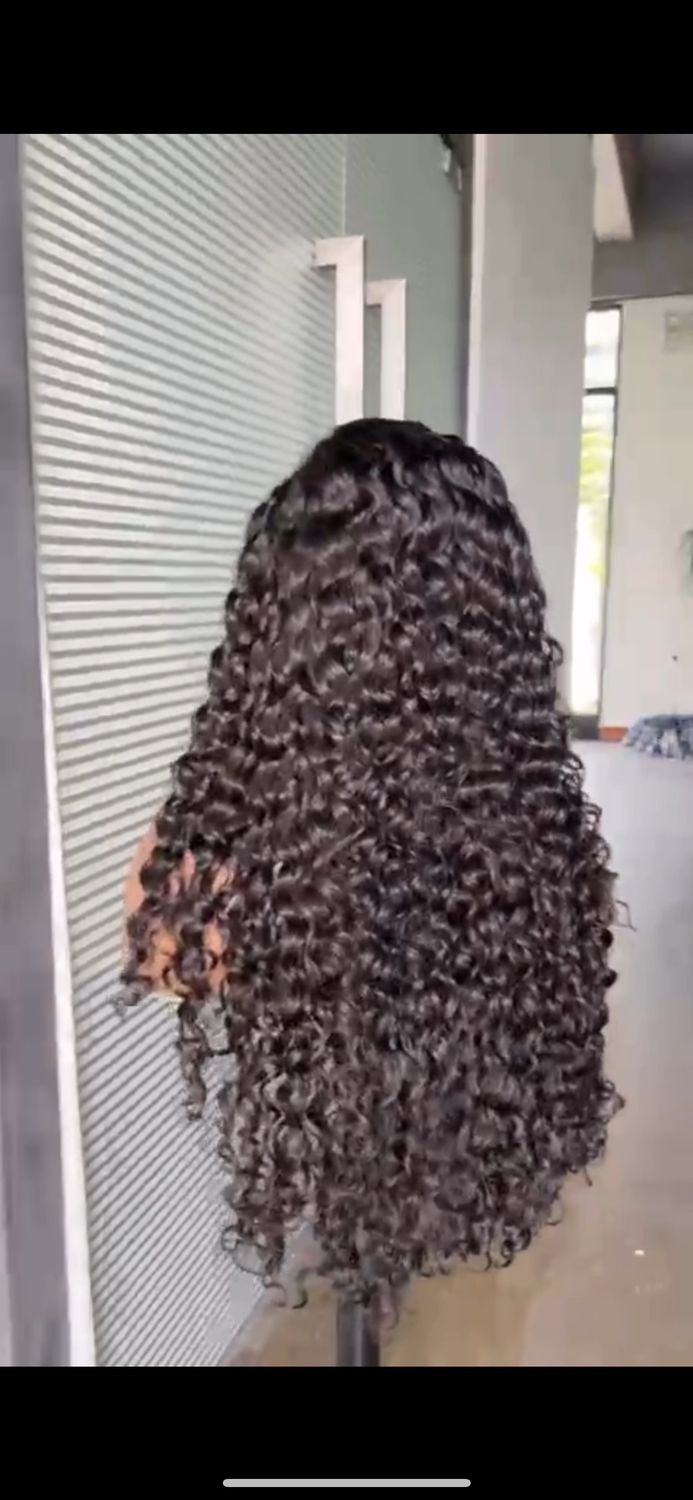 Water wave 200% density human hair HD 13x4 Lace