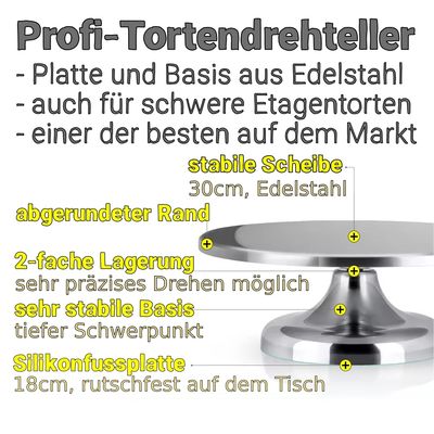 Profi-Tortendrehteller (Edelstahl)