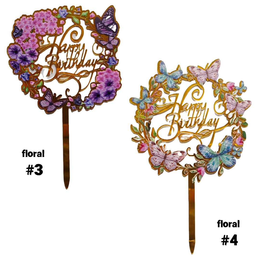 Torten-Topper "floral"