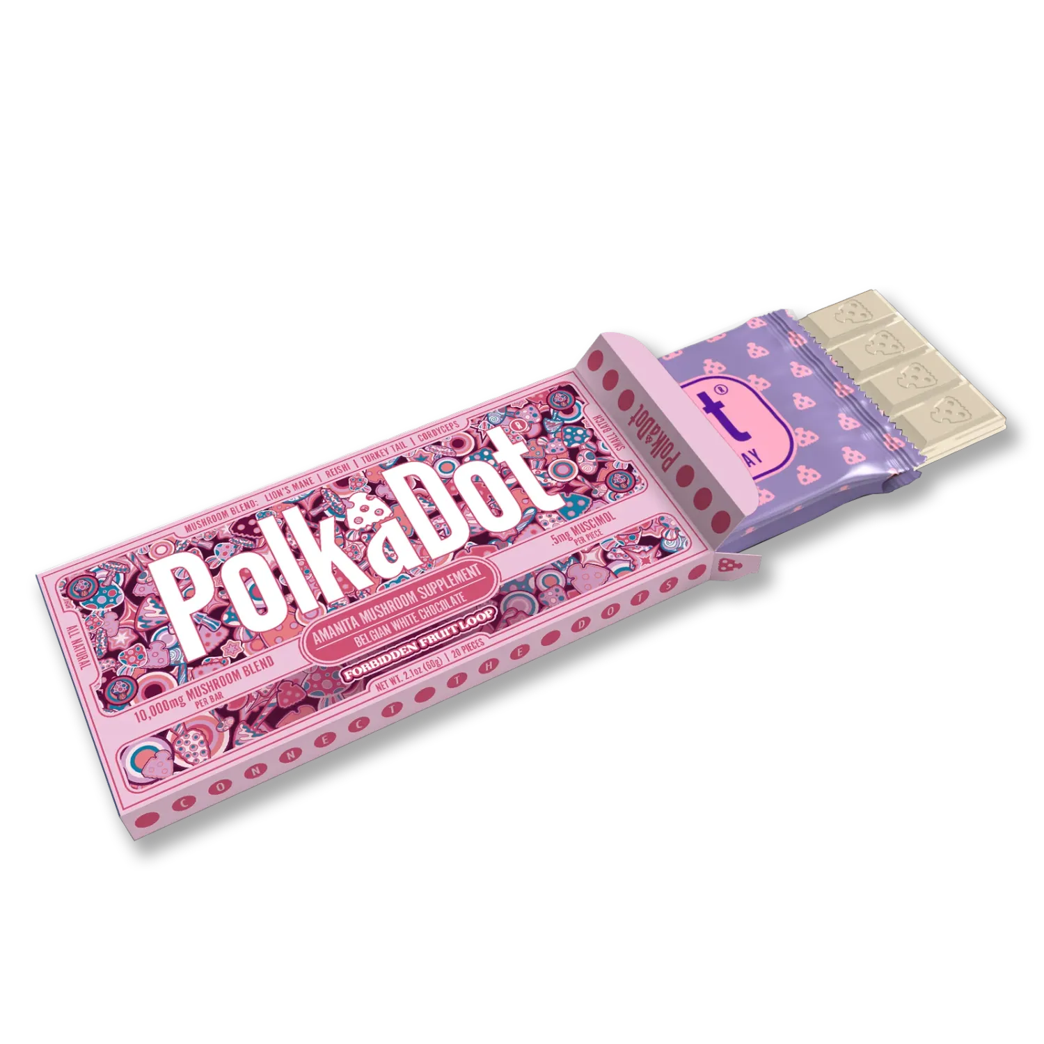 Polkadot Forbidden Fruit Loop Chocolate Bar