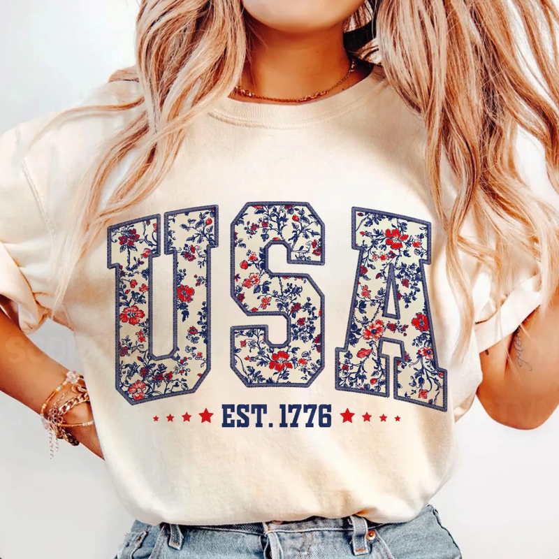 Embroider style USA (Not Real Embroidery)