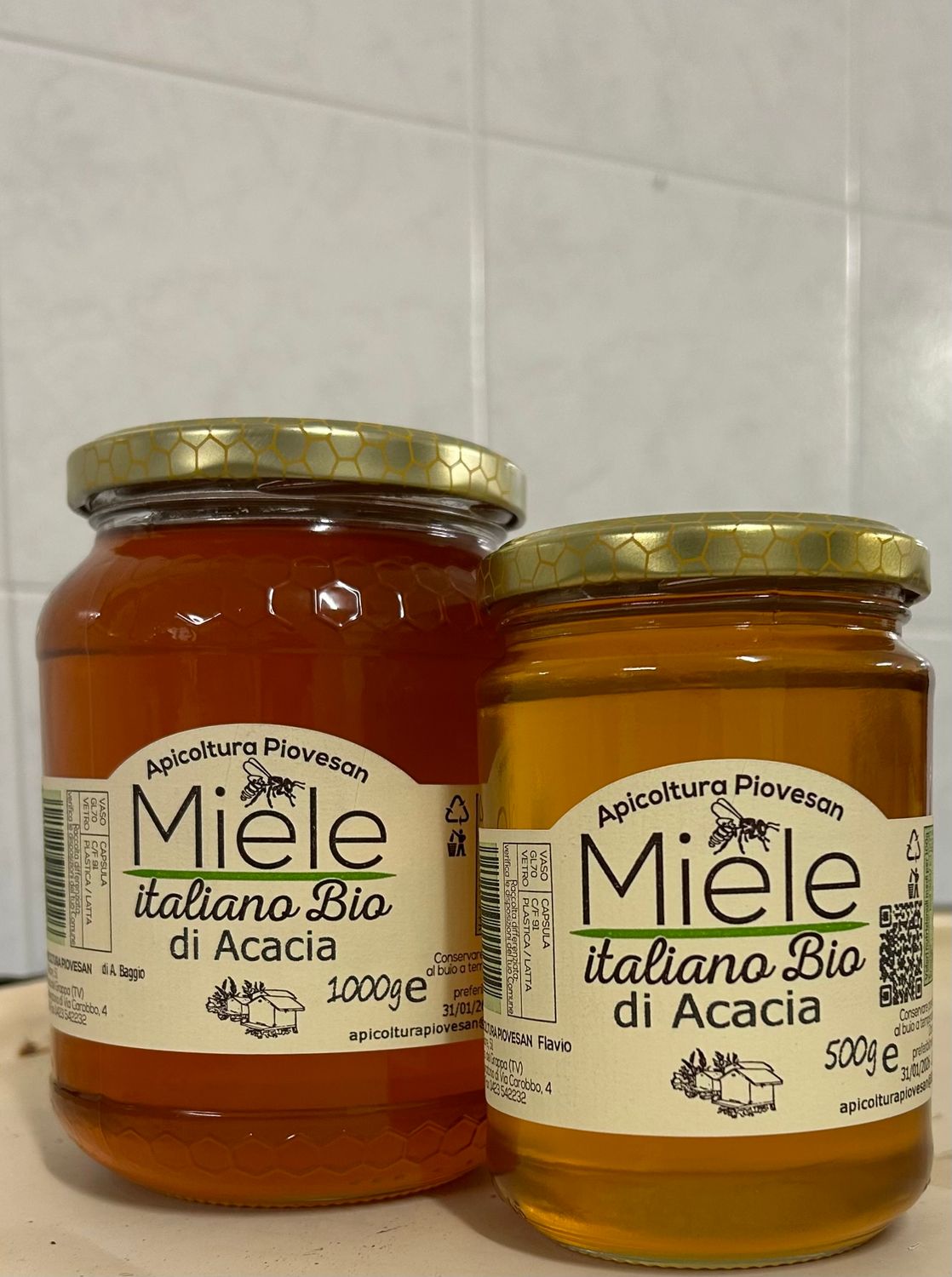 Miele ITALIANO BIO di ACACIA in vasi da 1000 g