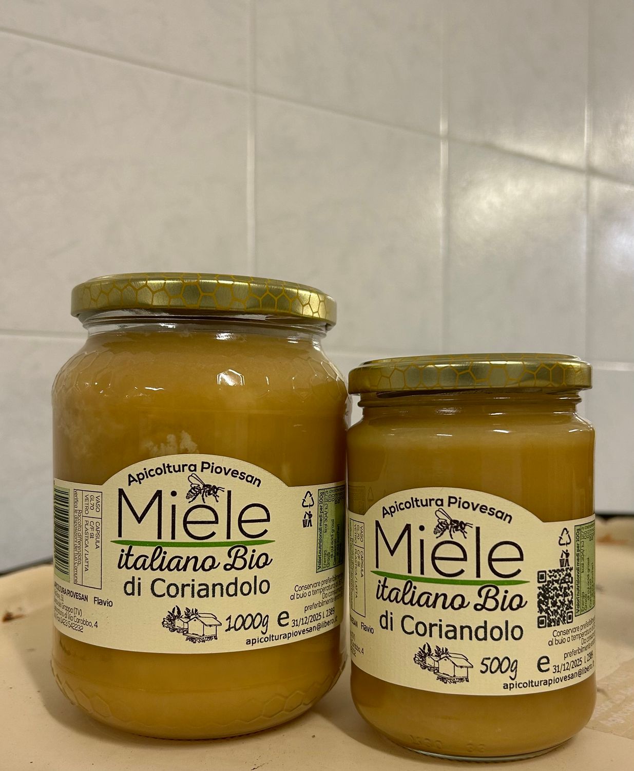 Miele ITALIANO BIO di CORIANDOLO in vasi da 1000 g