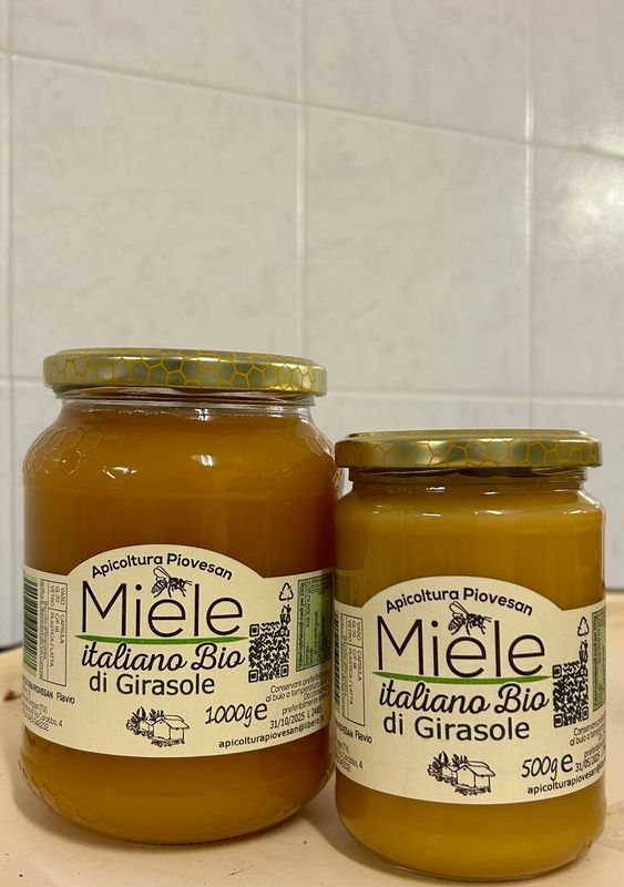 Miele ITALIANO BIO di GIRASOLE in vaso da 1000g