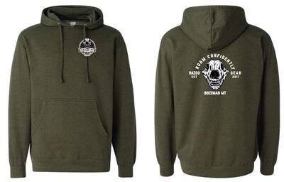 Roam Confidently Bear Skull Medium Weight Hoodie