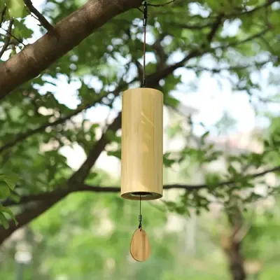 Campana de viento Feng Shui Bambú