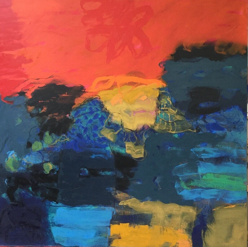 The evening light leaves the landscape