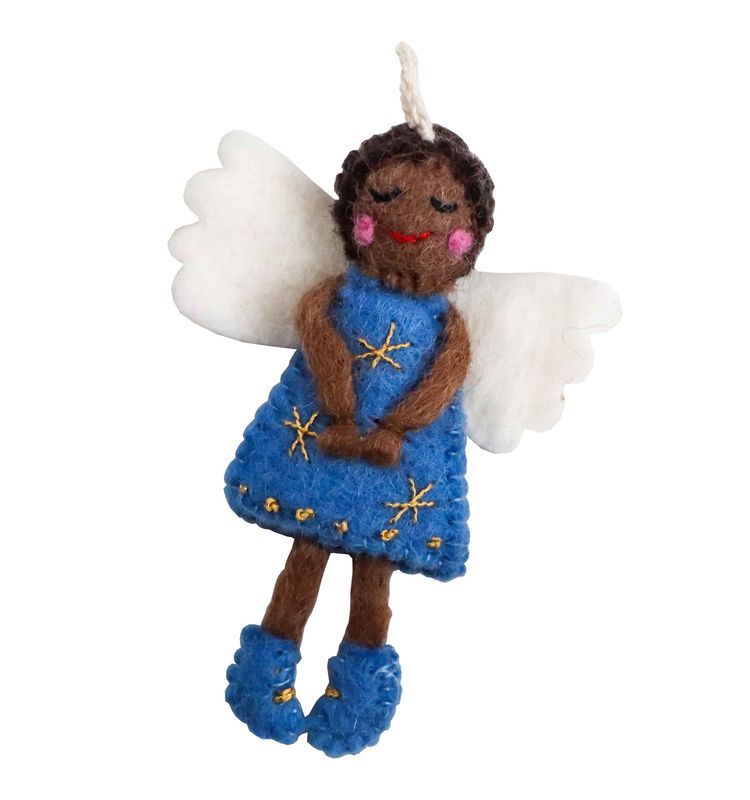 Vilten hanger - Angel of the World - blauw