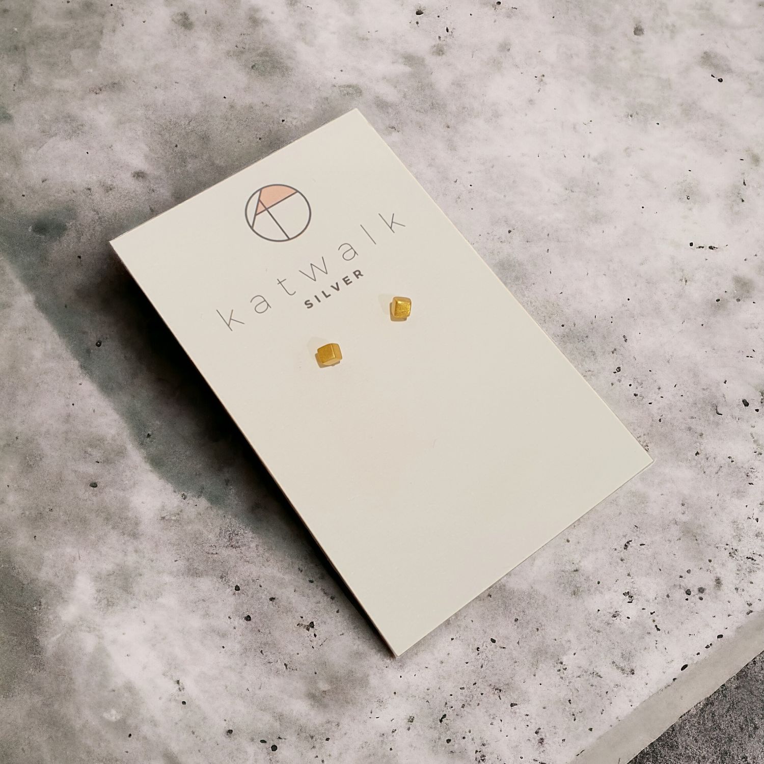 Oorbellen Verguld Zilver | Small Cubes