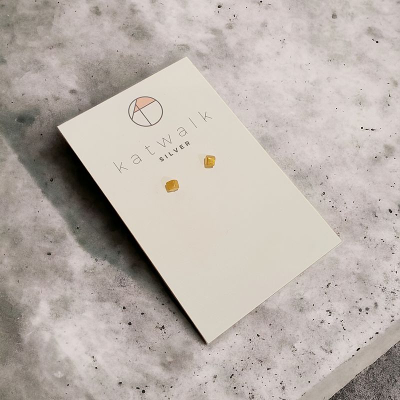 Oorbellen Verguld Zilver | Small Cubes