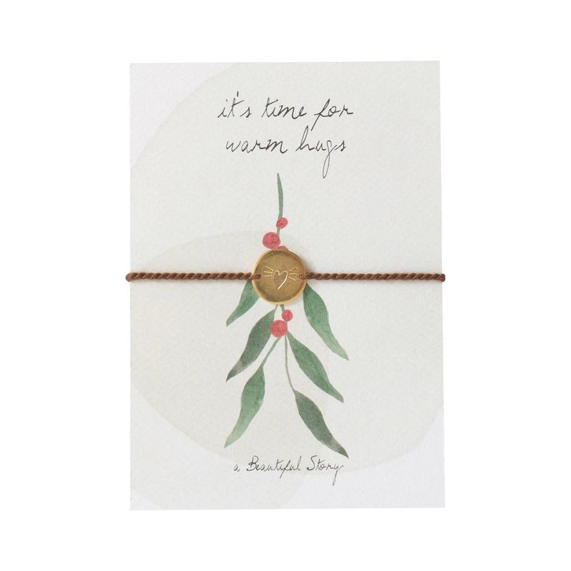 Kerstkaartje met geluksbrenger &quot;Mistletoe&quot;