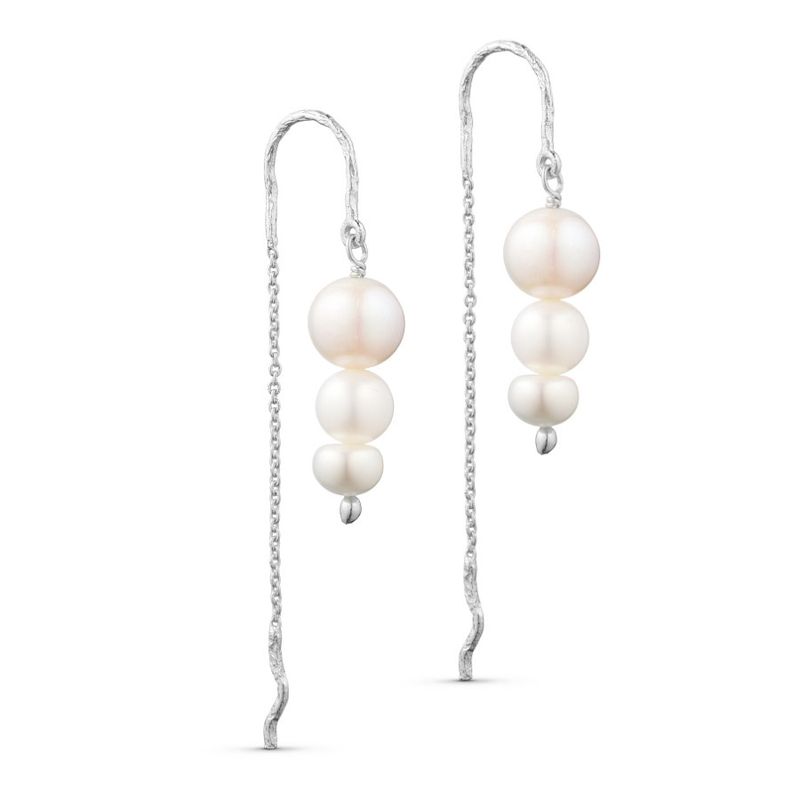 Earrings Triple Pearl