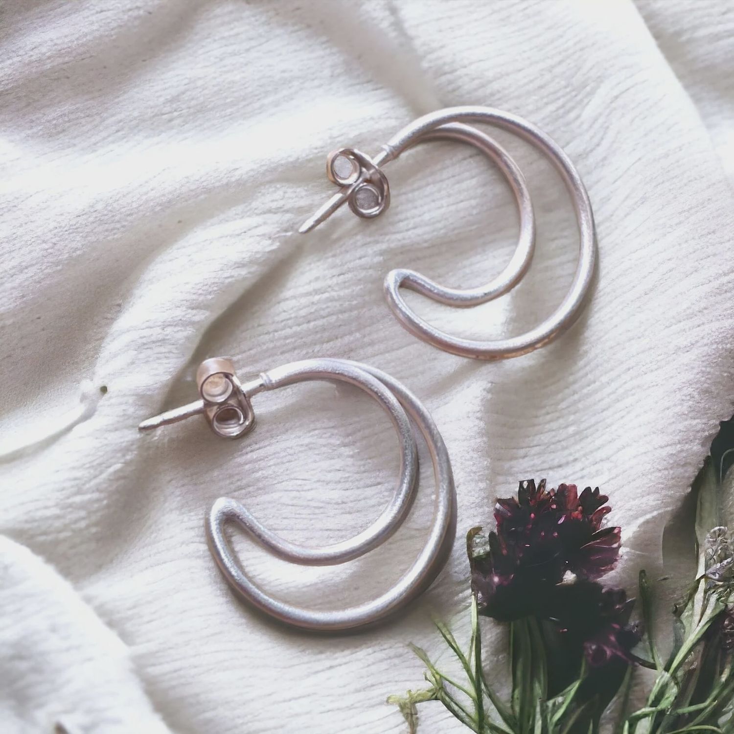 Oorbellen Zilver | Spiralling Moon