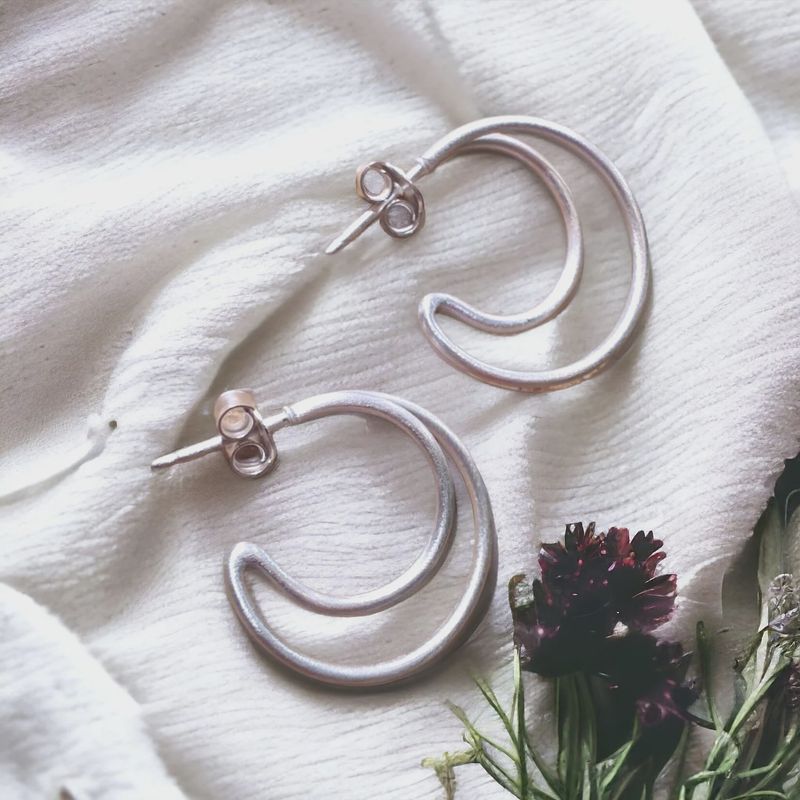 Oorbellen Zilver | Spiralling Moon