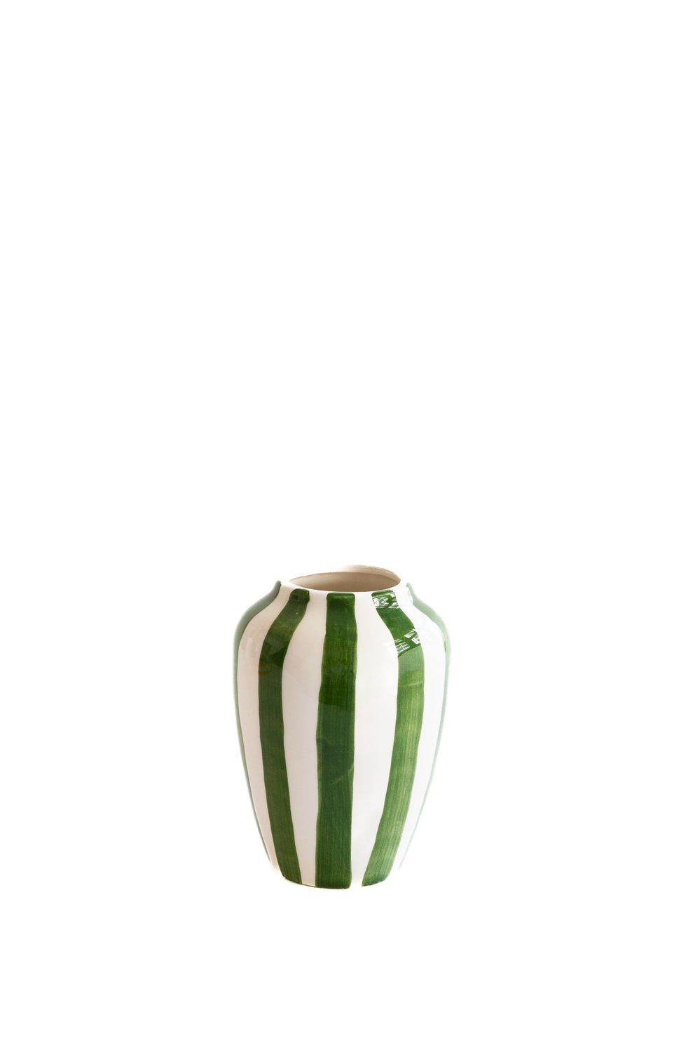 Vaas Funky Flower Small | Dark Green Stripes