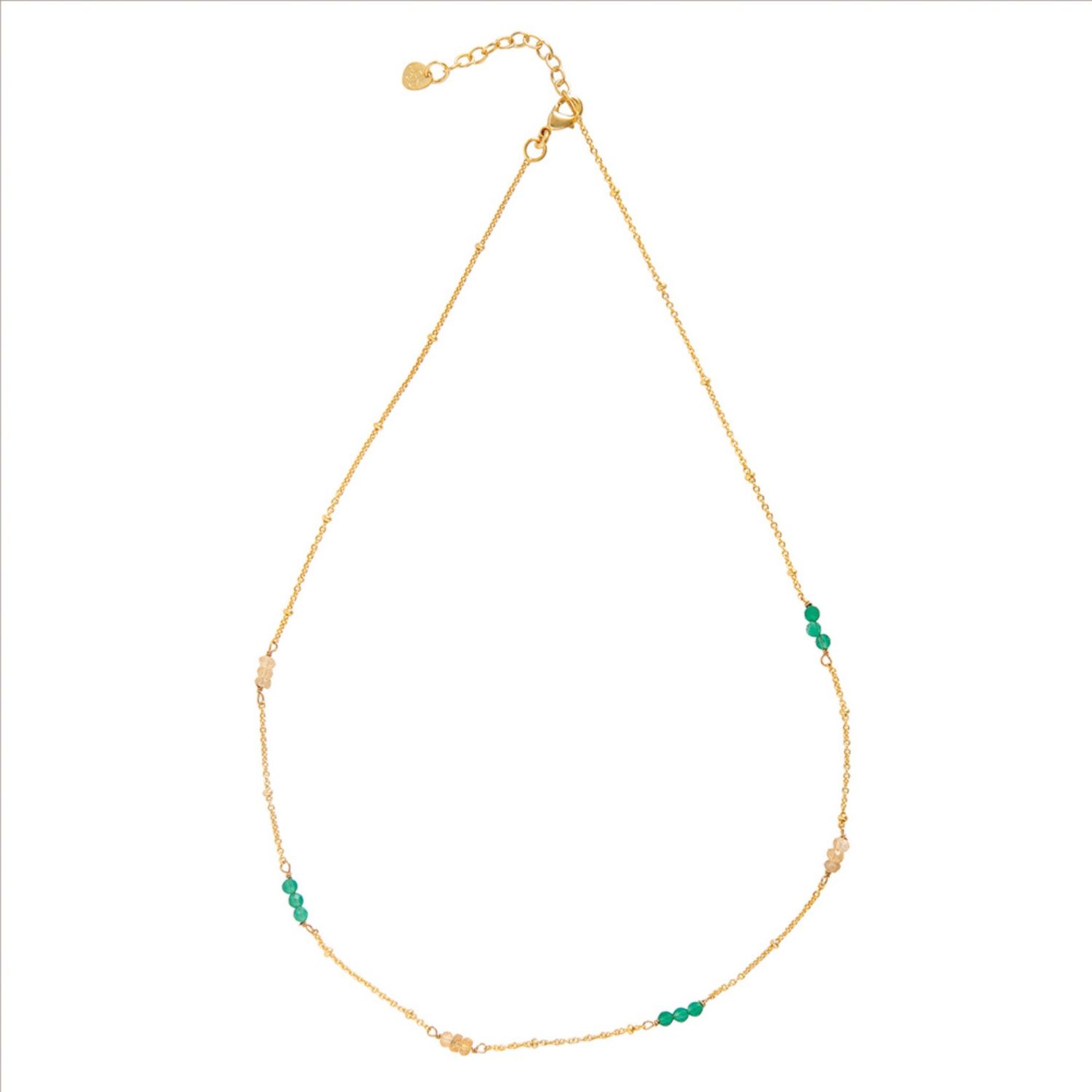 Halsketting Longing Aventurine Citrine GP