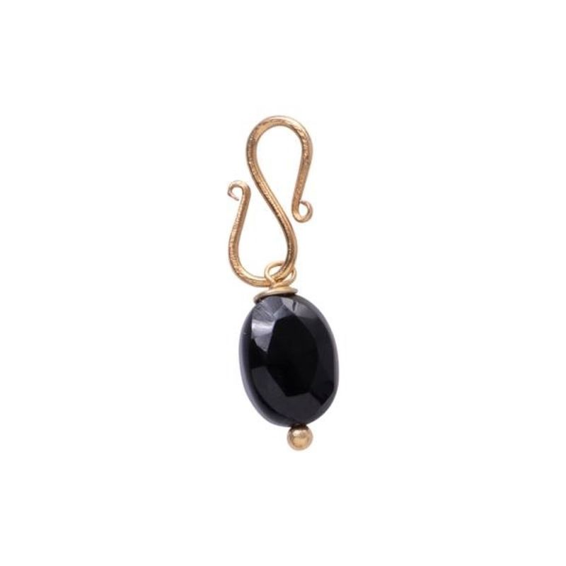 Hanger Faceted Black Onyx