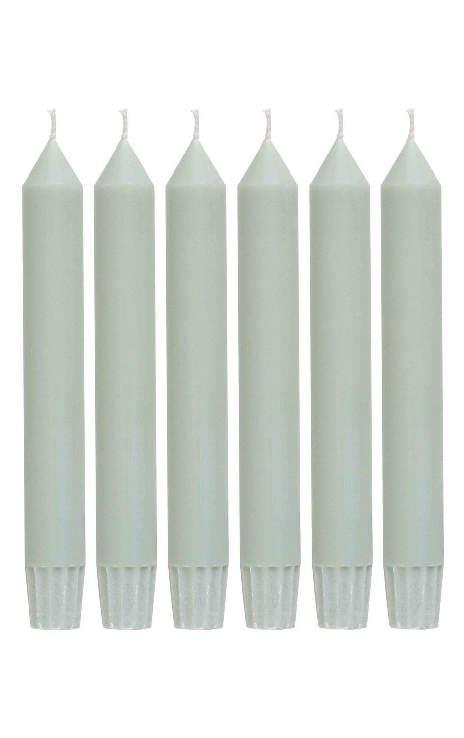 Kaarsen 17cm - Lichtgroen - set van 6