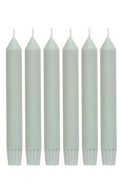 Kaarsen 17cm - Lichtgroen - set van 6