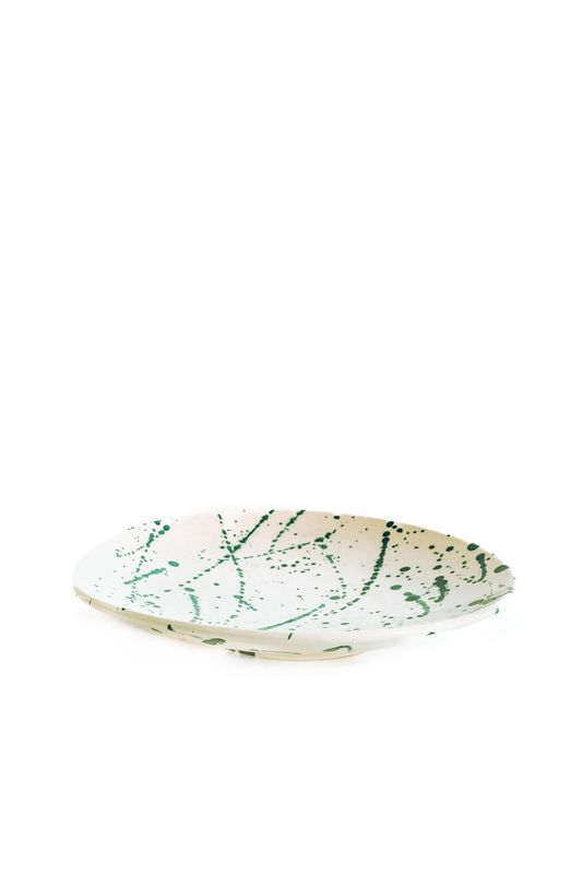 Schaal Fruit Feast Dark Green Blob