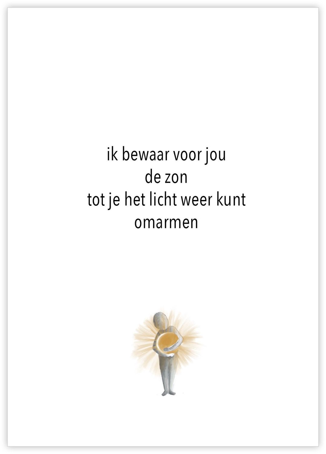 Wenskaart | Ik bewaar voor jou de zon