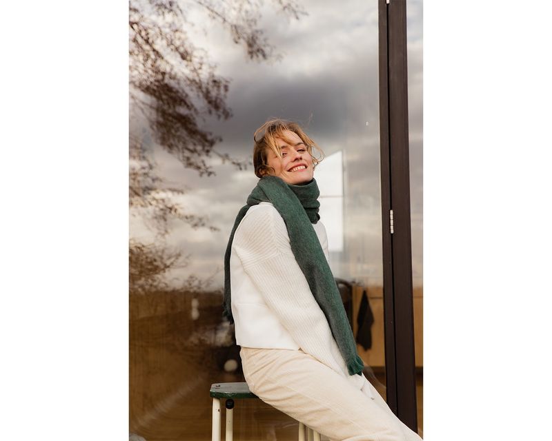 Sjaal Brushed Solid XS - Verdant Garden
