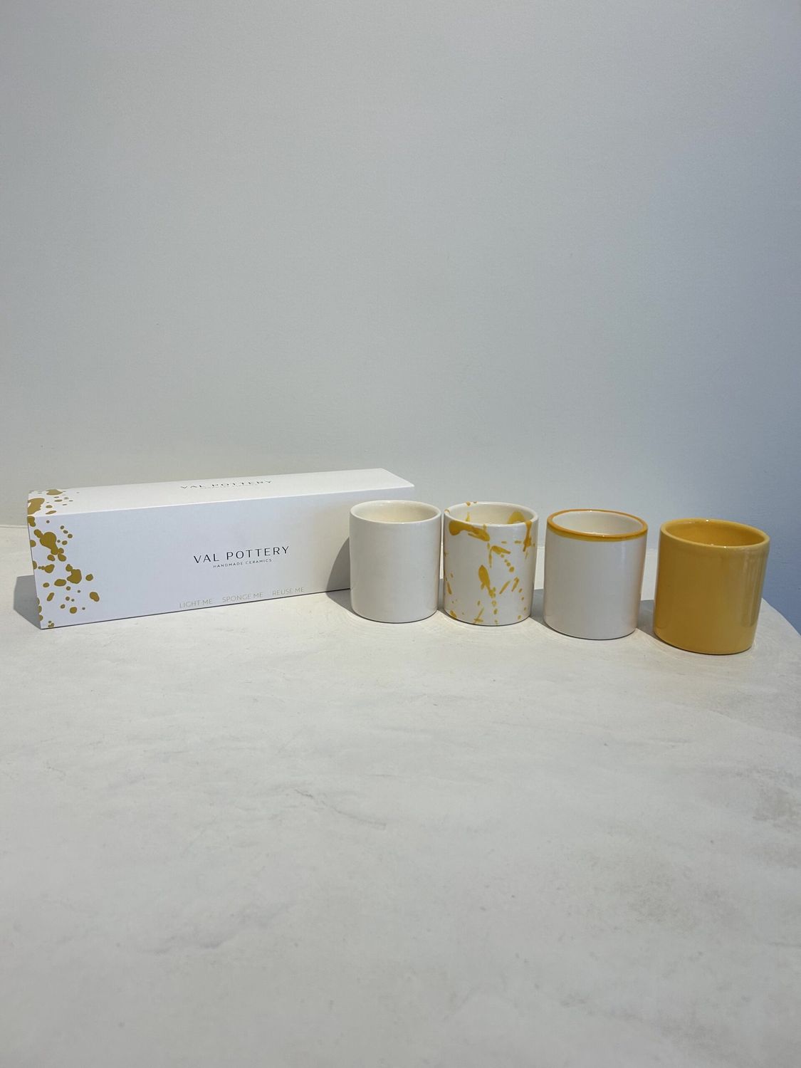 Giftbox Geurkaarsen | Set van 4 | Yellow