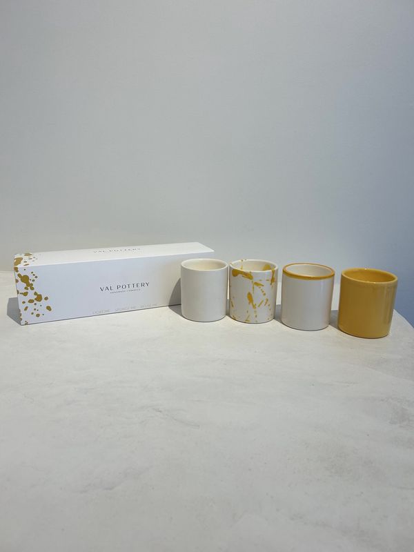 Giftbox Geurkaarsen | Set van 4 | Yellow