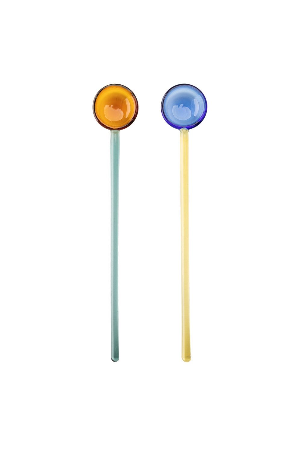 Glazen lepeltjes &quot;Rainbow&quot; | Set van 2