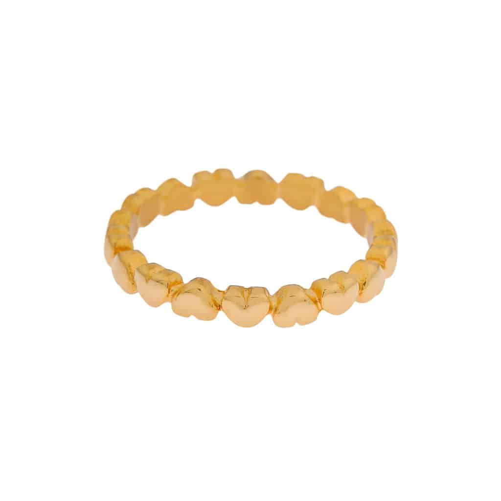 Mini hearts Ring Gold