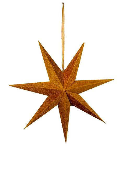 Hanging Star Velvet XL Mustard/Gold