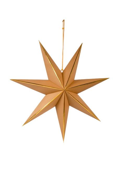 Hanging Star L Nude/Gold