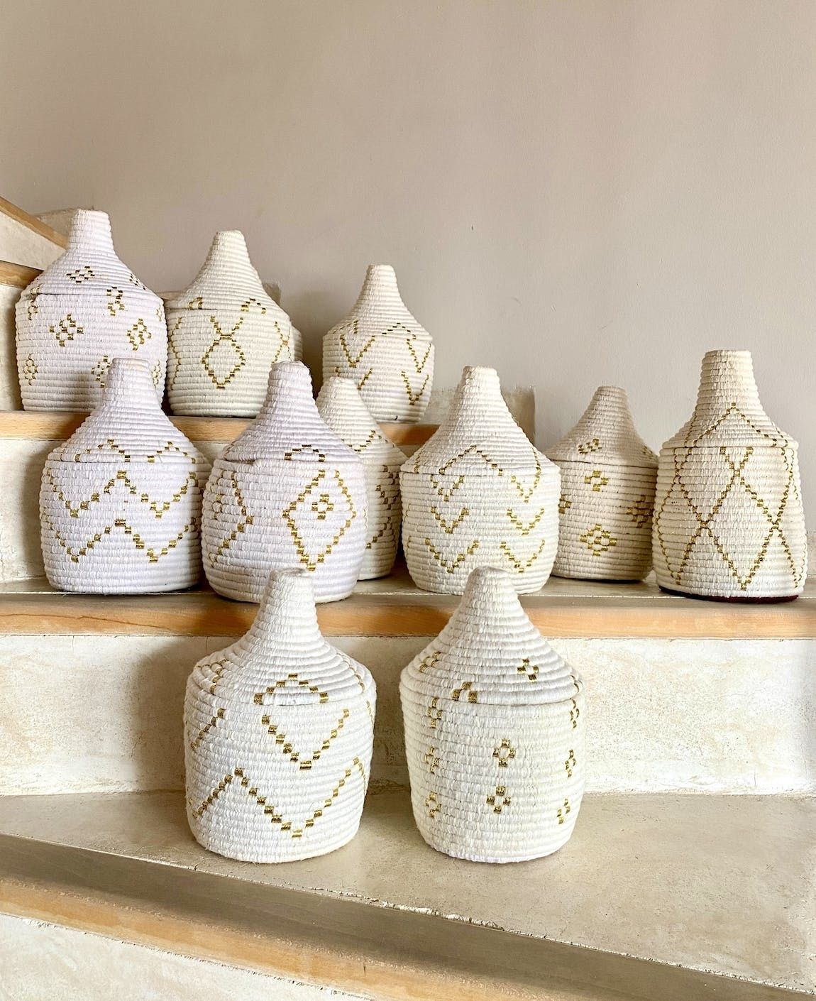 Marokkaans berbermandje White/Gold